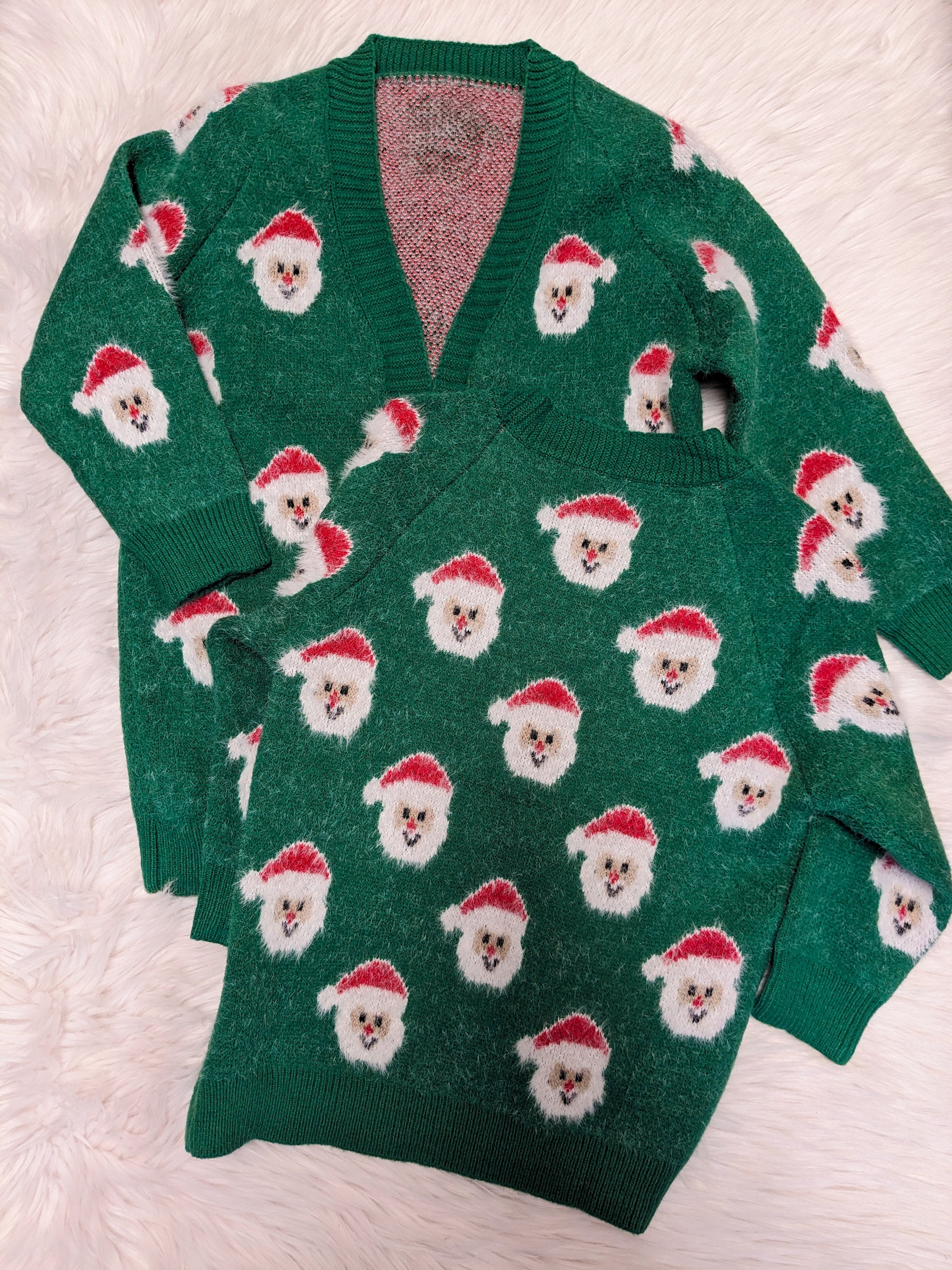 Santa Fuzzy Cardigan Sweater