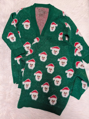 Santa Fuzzy Cardigan Sweater
