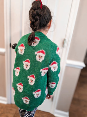 Santa Fuzzy Cardigan Sweater