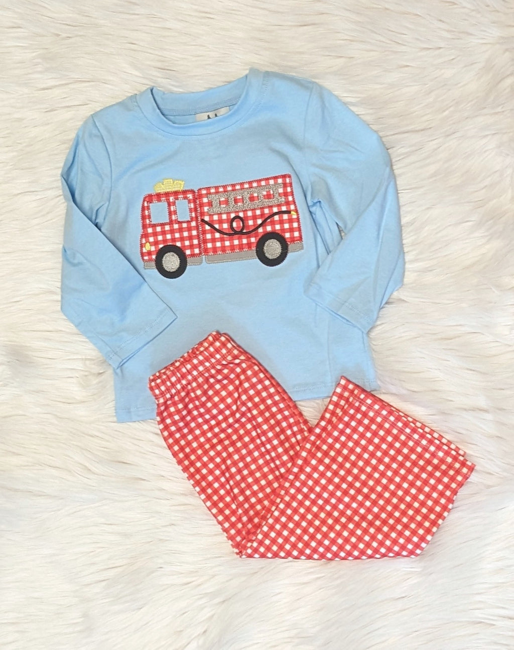 Fire Truck Boy Pant Set