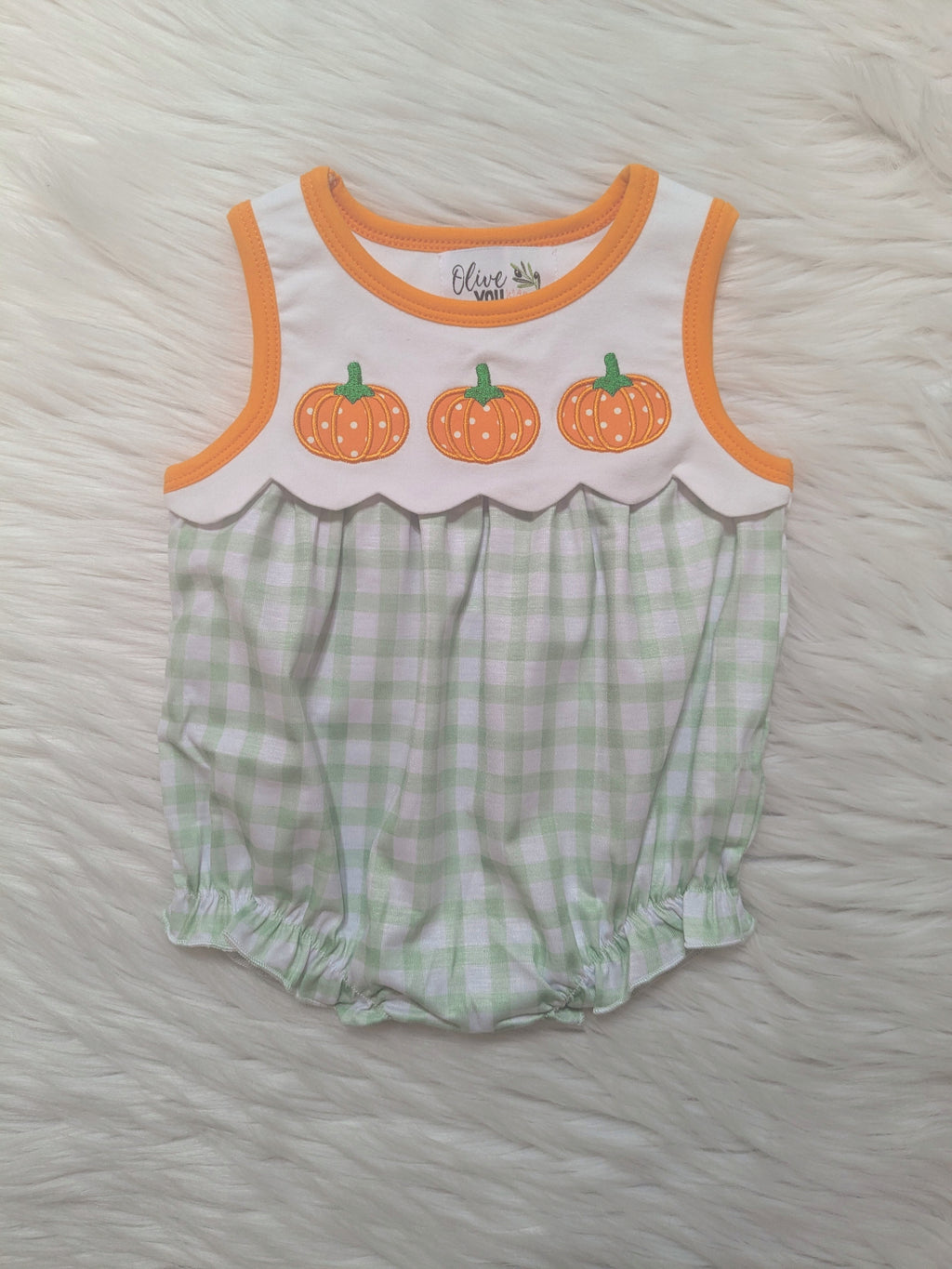 Polka Dot Pumpkins Girl Bubble