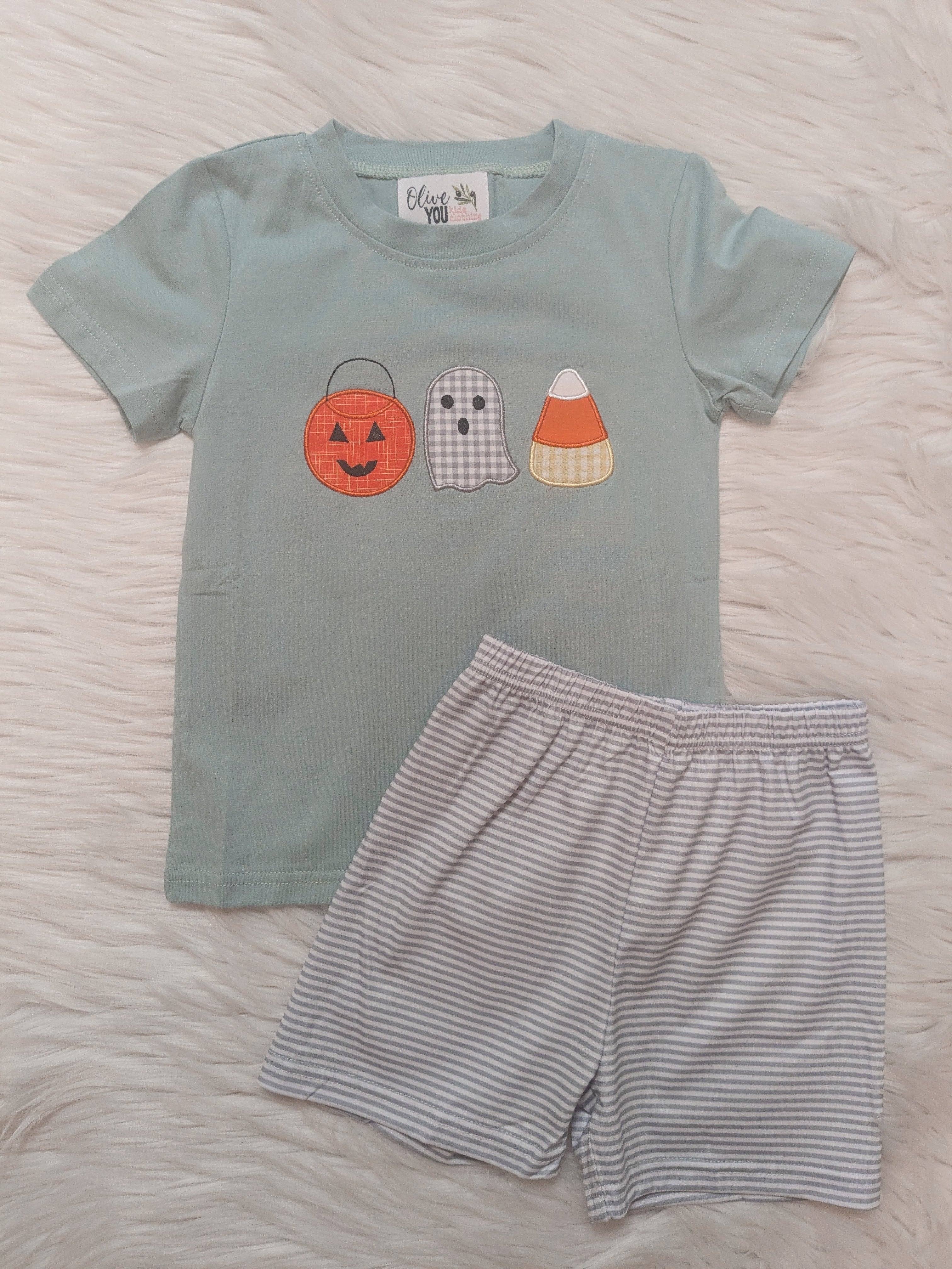 Halloween Trio Boy Short Set