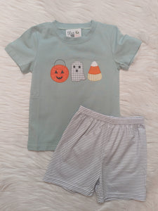 Halloween Trio Boy Short Set