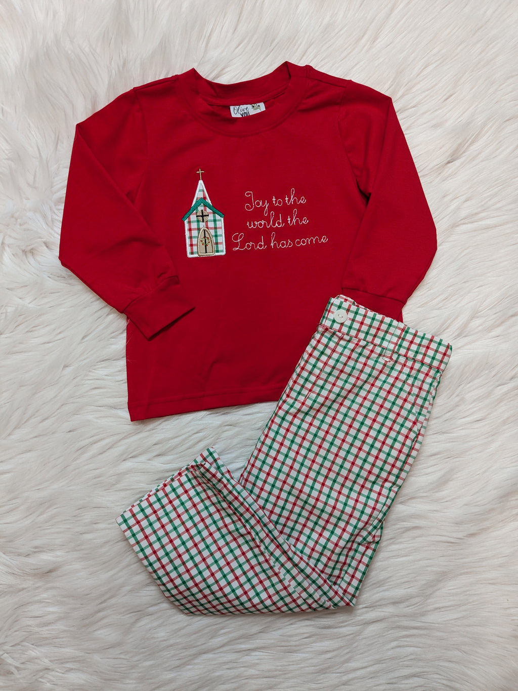 Joy to the World Boy Pant Set