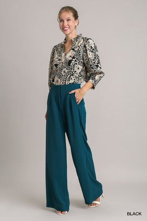 Betty Black & Cream Floral Shirt