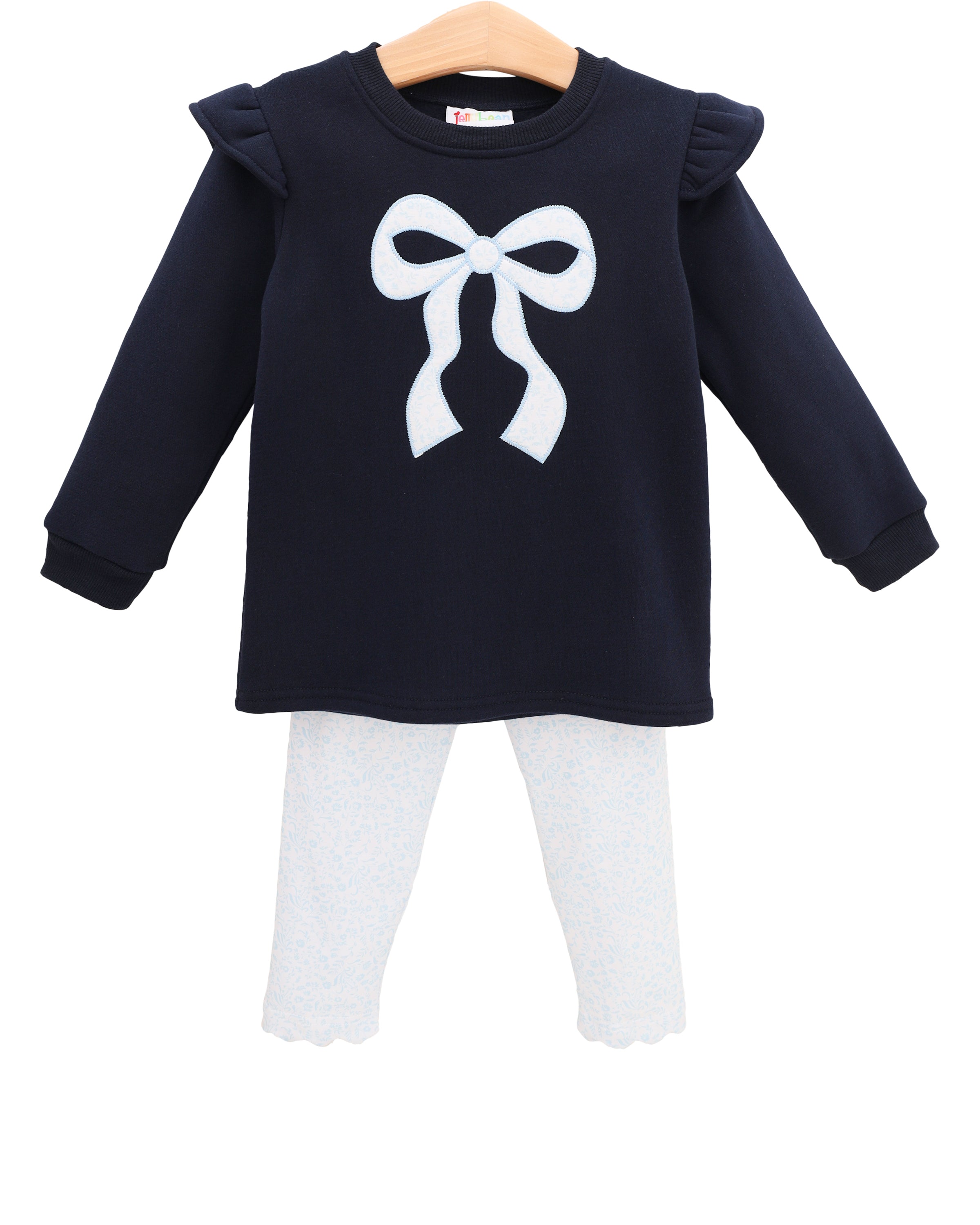 Bow Sweatshirt Pant Set