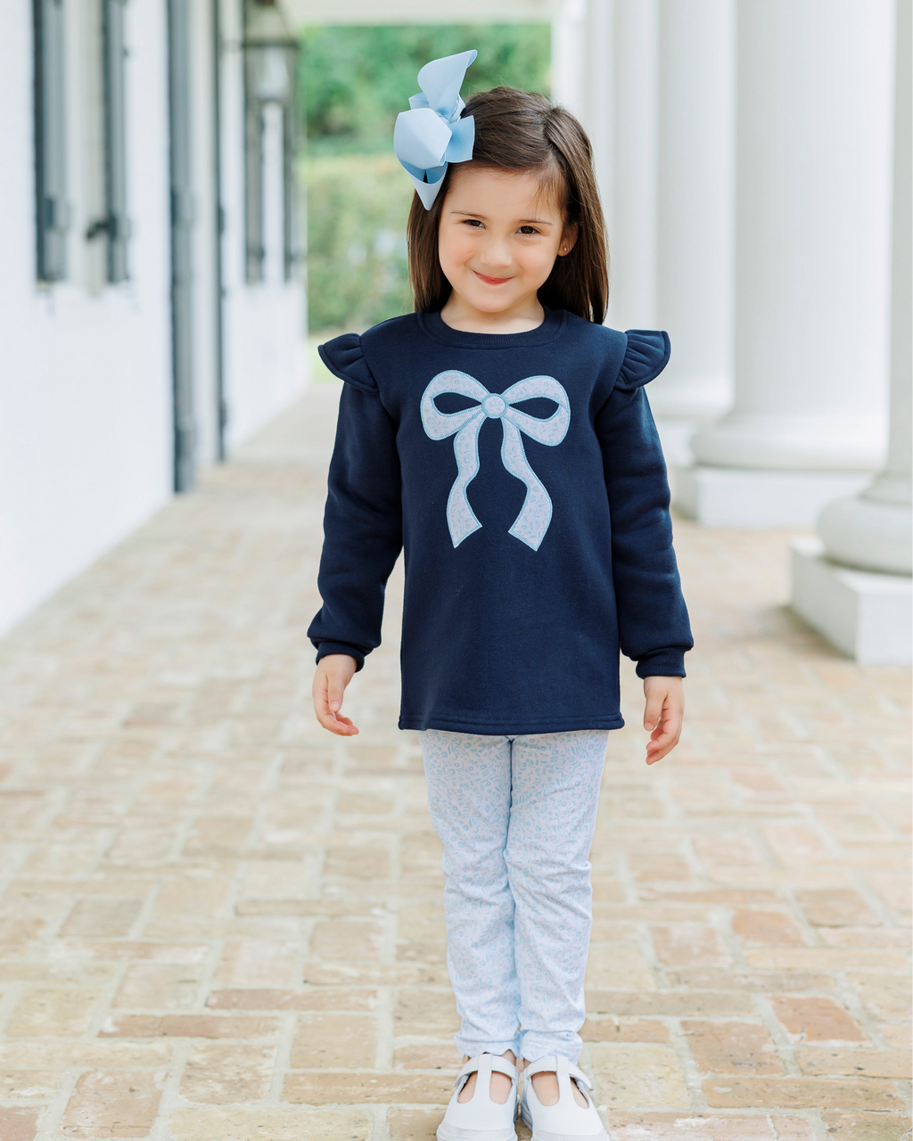 Bow Sweatshirt Pant Set