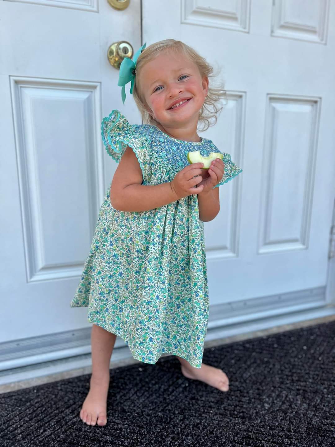 Ditsy Floral Smocked Dress Olive You Kids Clothing Ditsy Floral Smocked Dress Olive You Kids Clothing