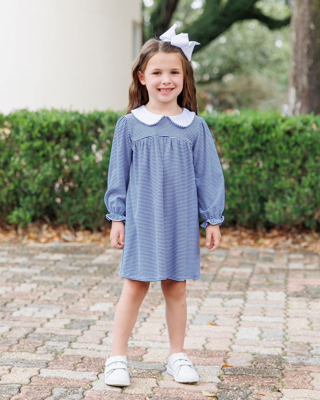 Navy Striped Dress