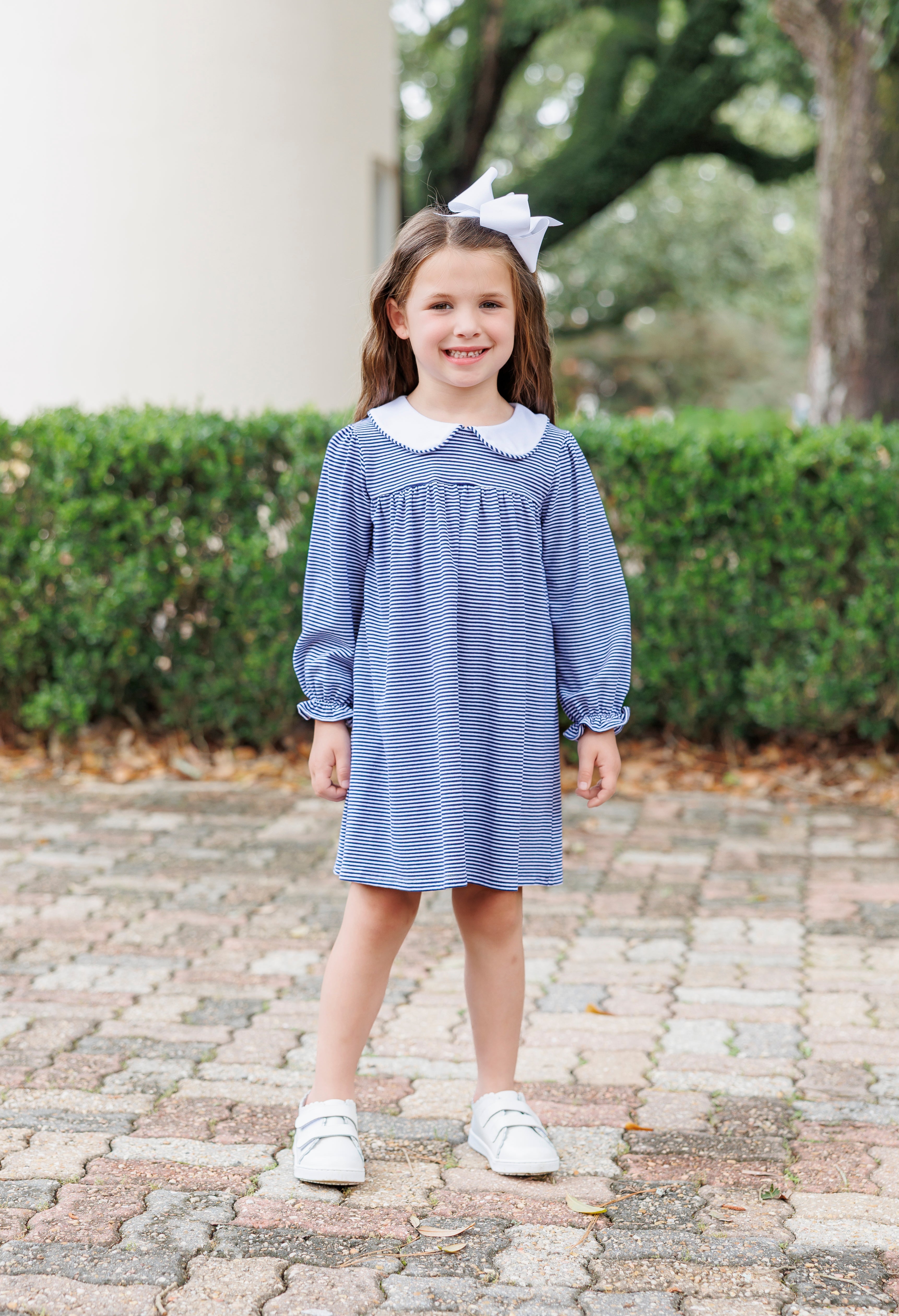 Navy Striped Dress