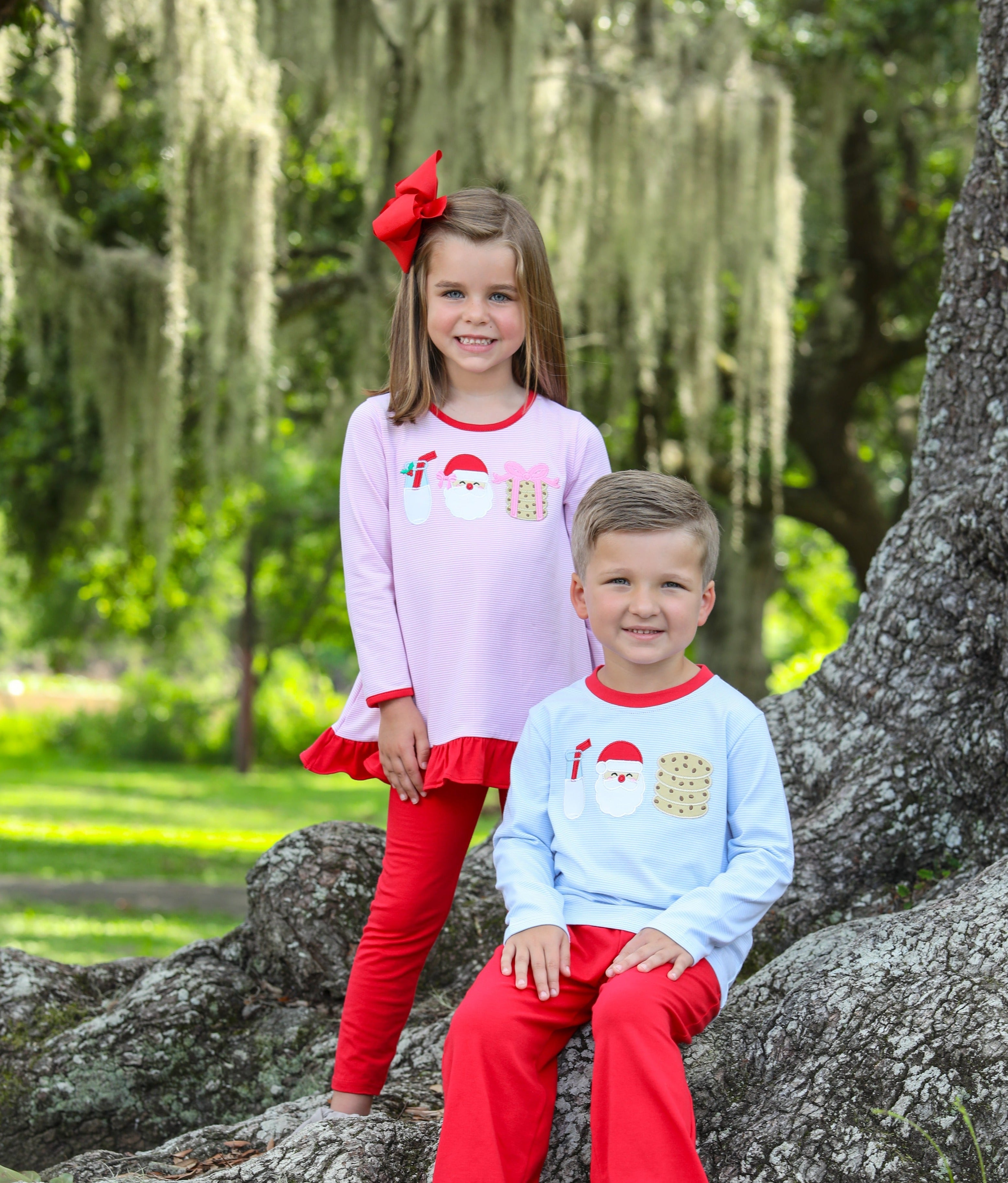 Santa Milk & Cookies Girl Set