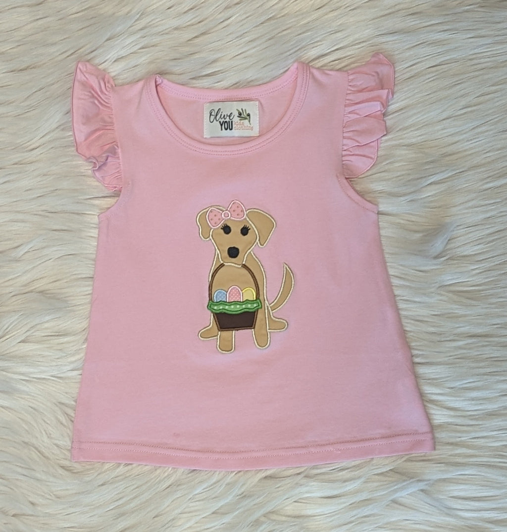 Easter Puppy Girls Shirt