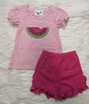 Watermelon Slice Girl Short Set