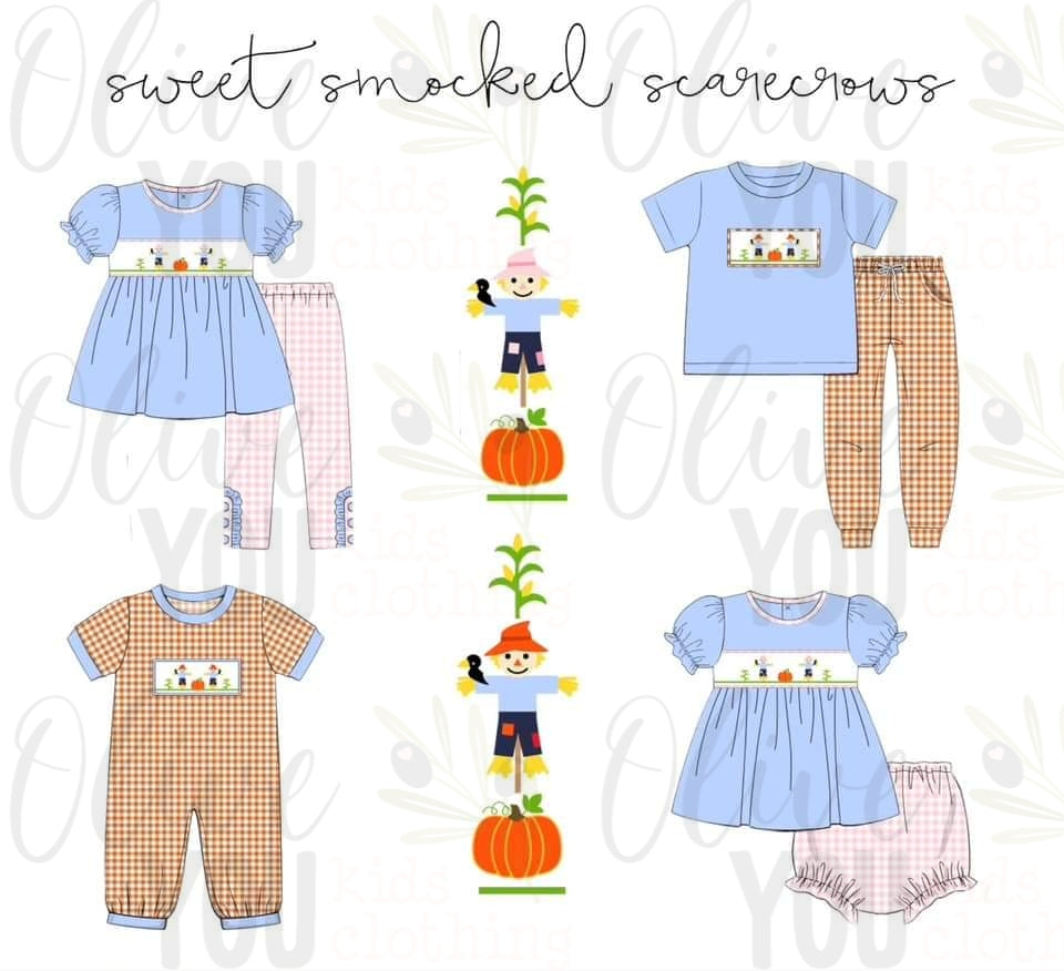 Sweet Smocked Scarecrows