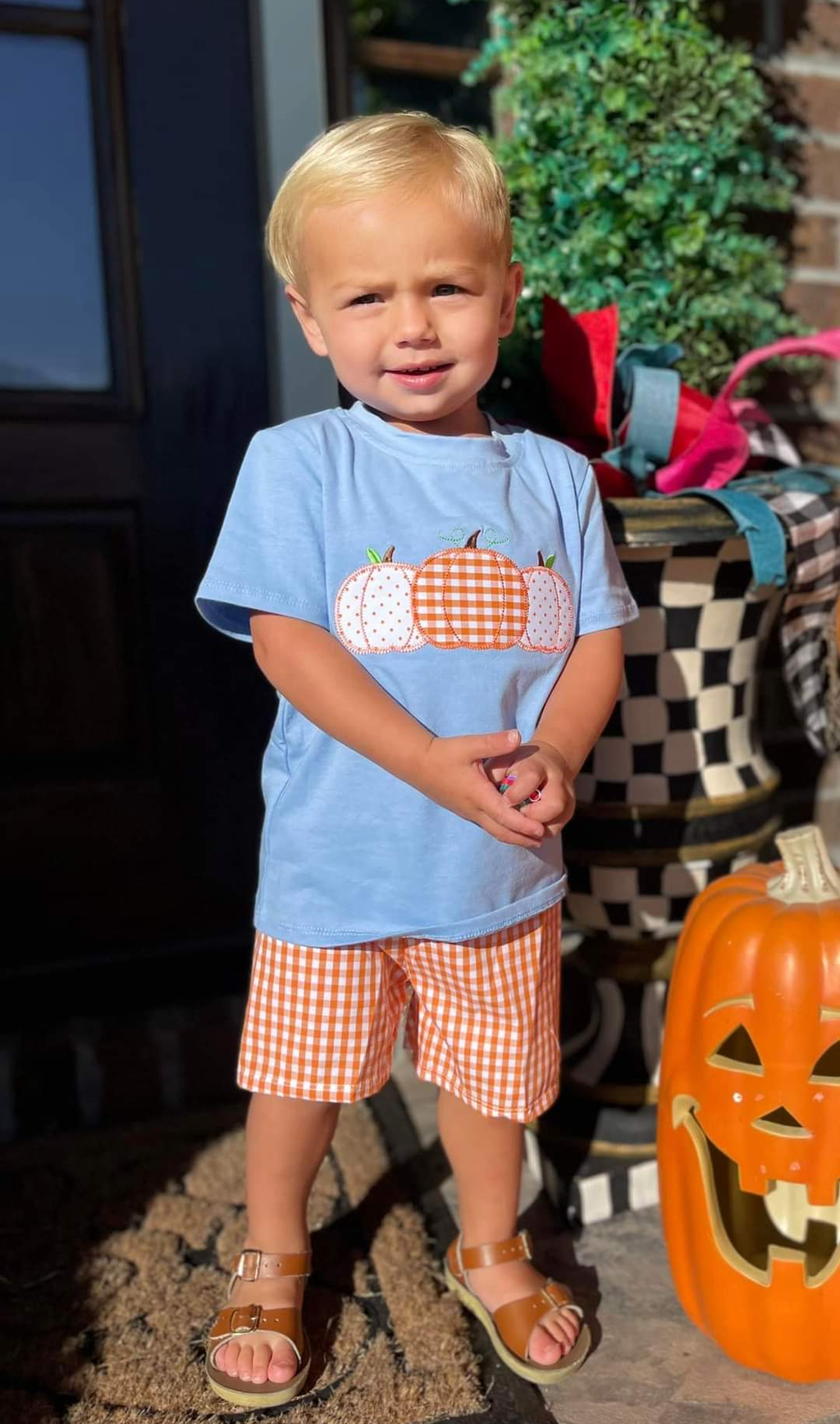 Blue Pumpkin Trio Boy Short Set