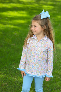 Floral Ruffle Pullover Set