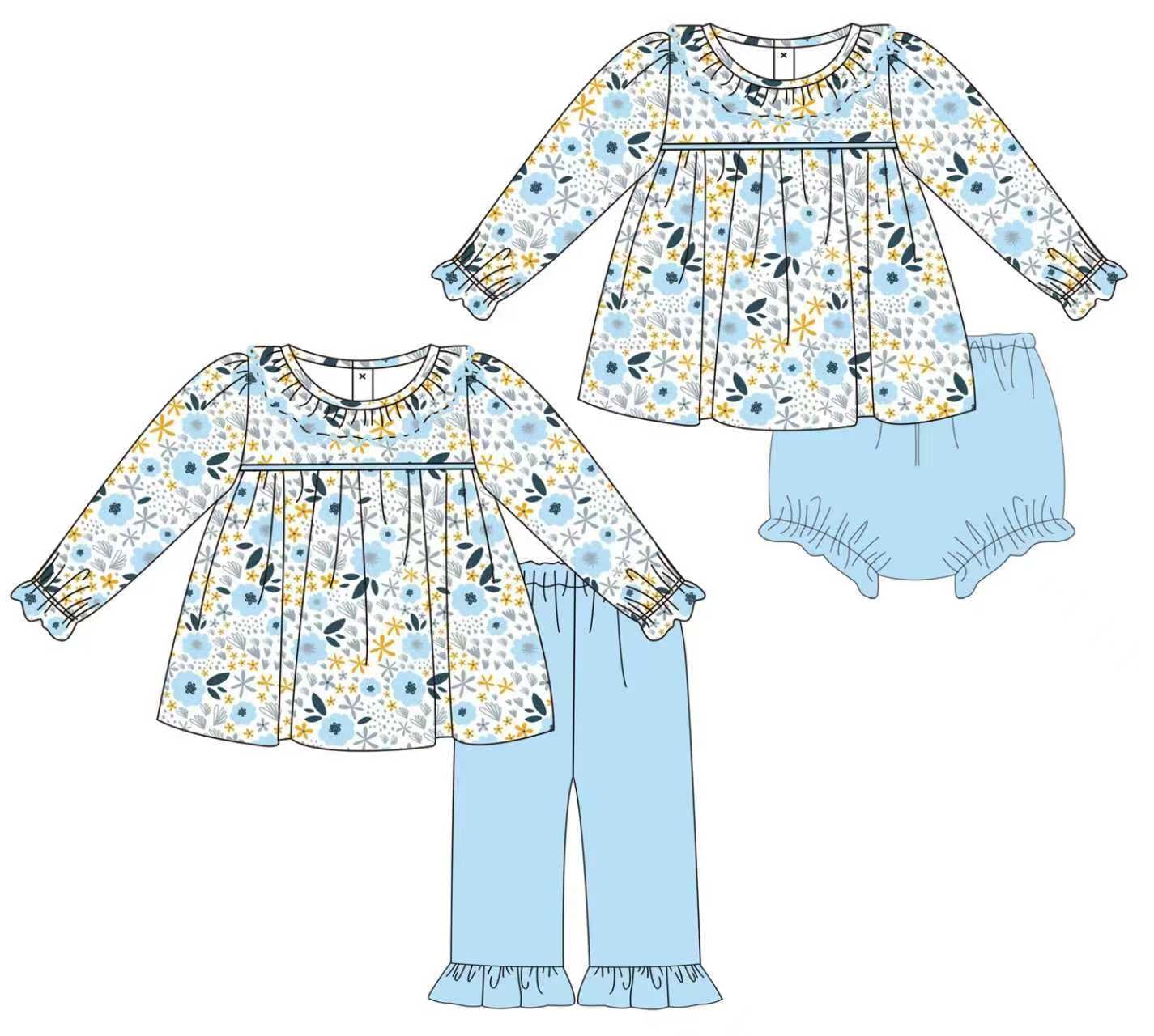 Light Blue Floral