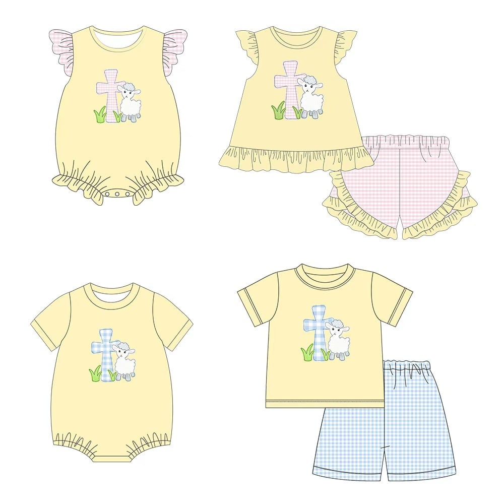 Gingham Cross & Lamb