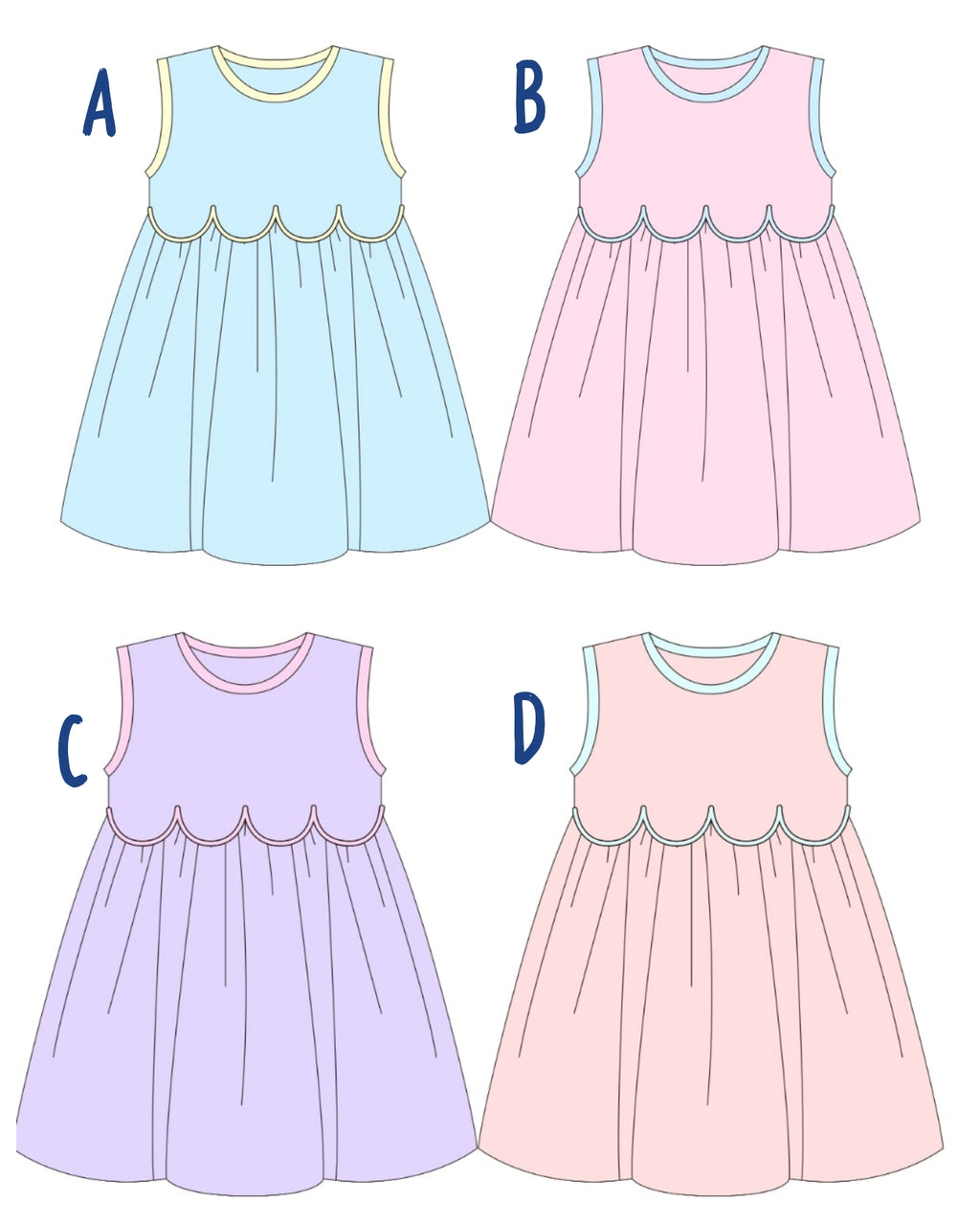 Scalloped Detail Dress