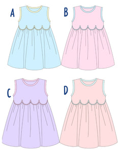 Scalloped Detail Dress