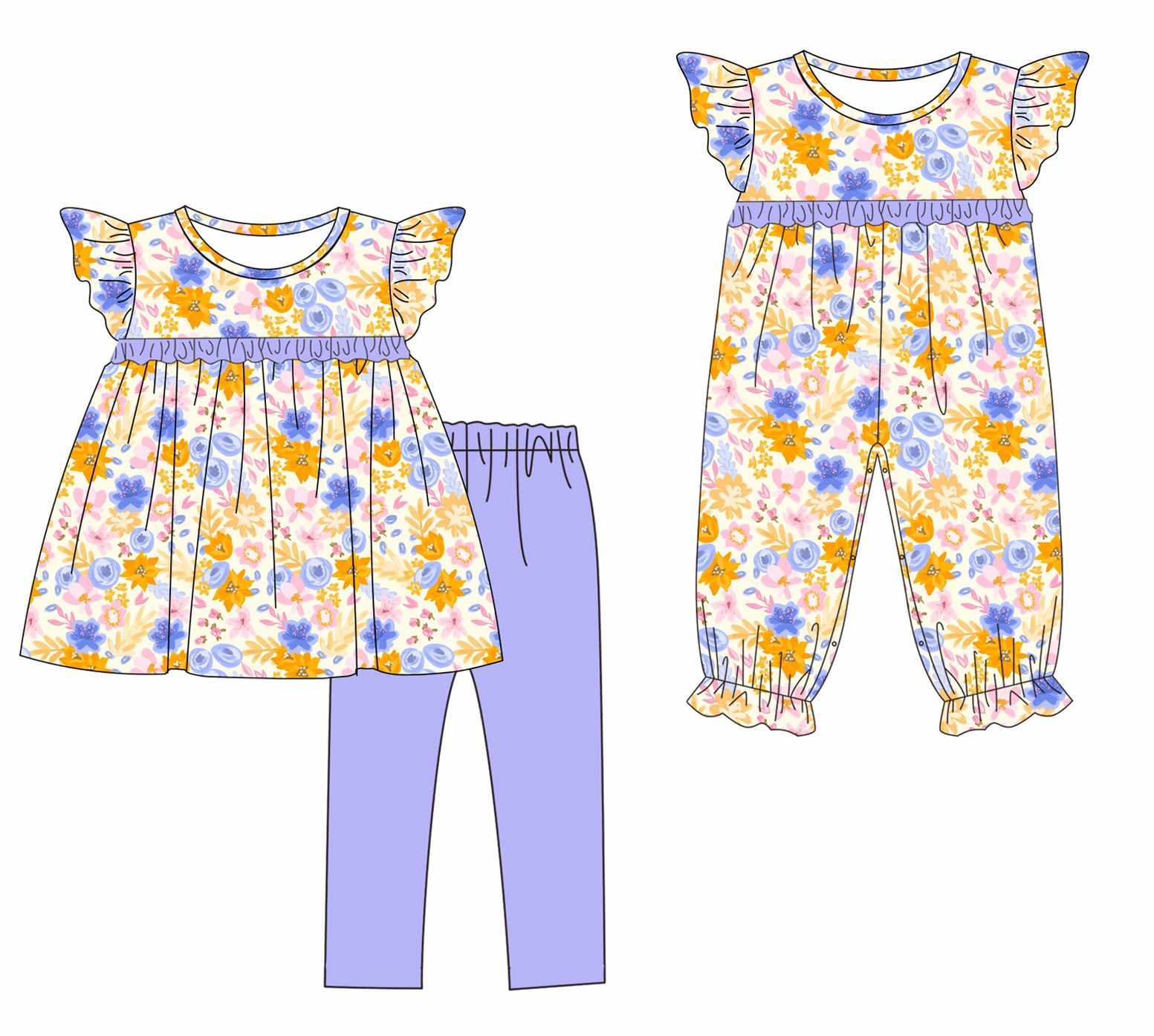 Flutter Sleeve Floral