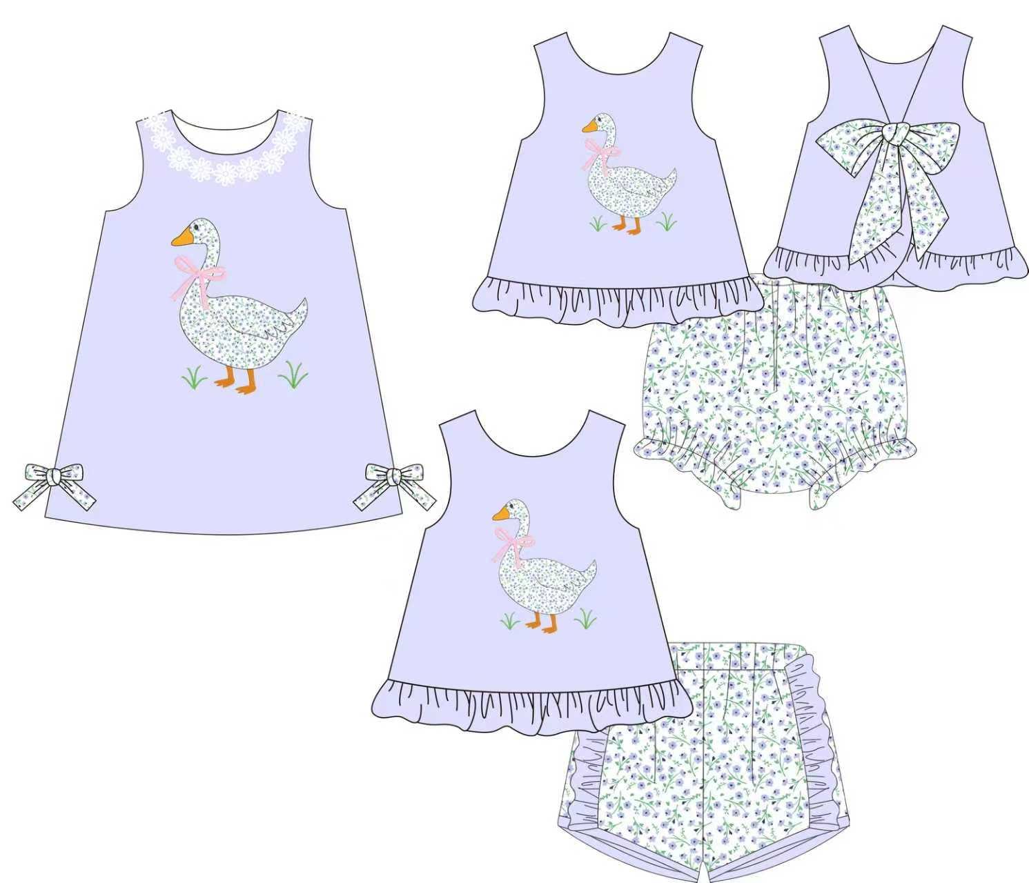 Floral Goose Girls