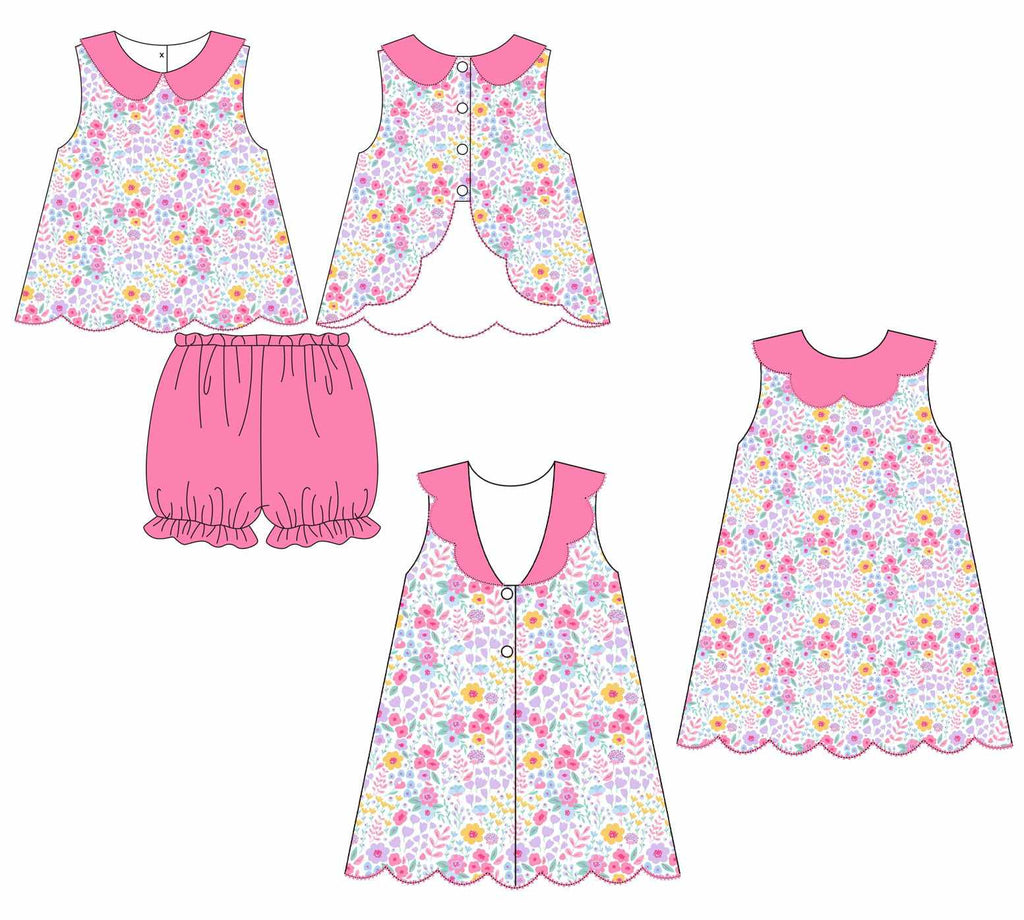 Pink Collar Floral