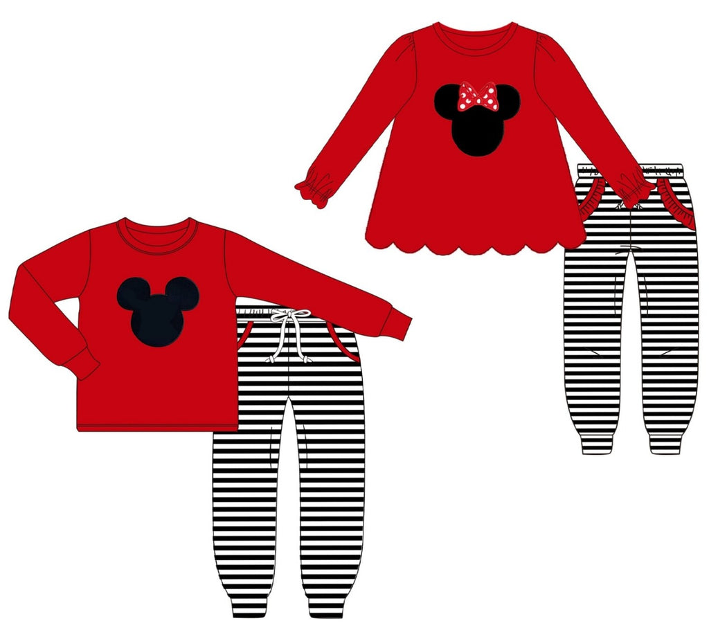 Striped Mouse Jogger Sets