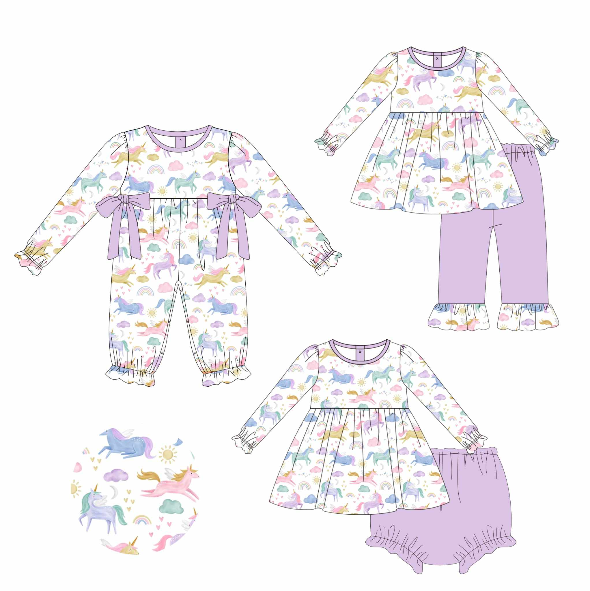 Lavender Unicorn Girls