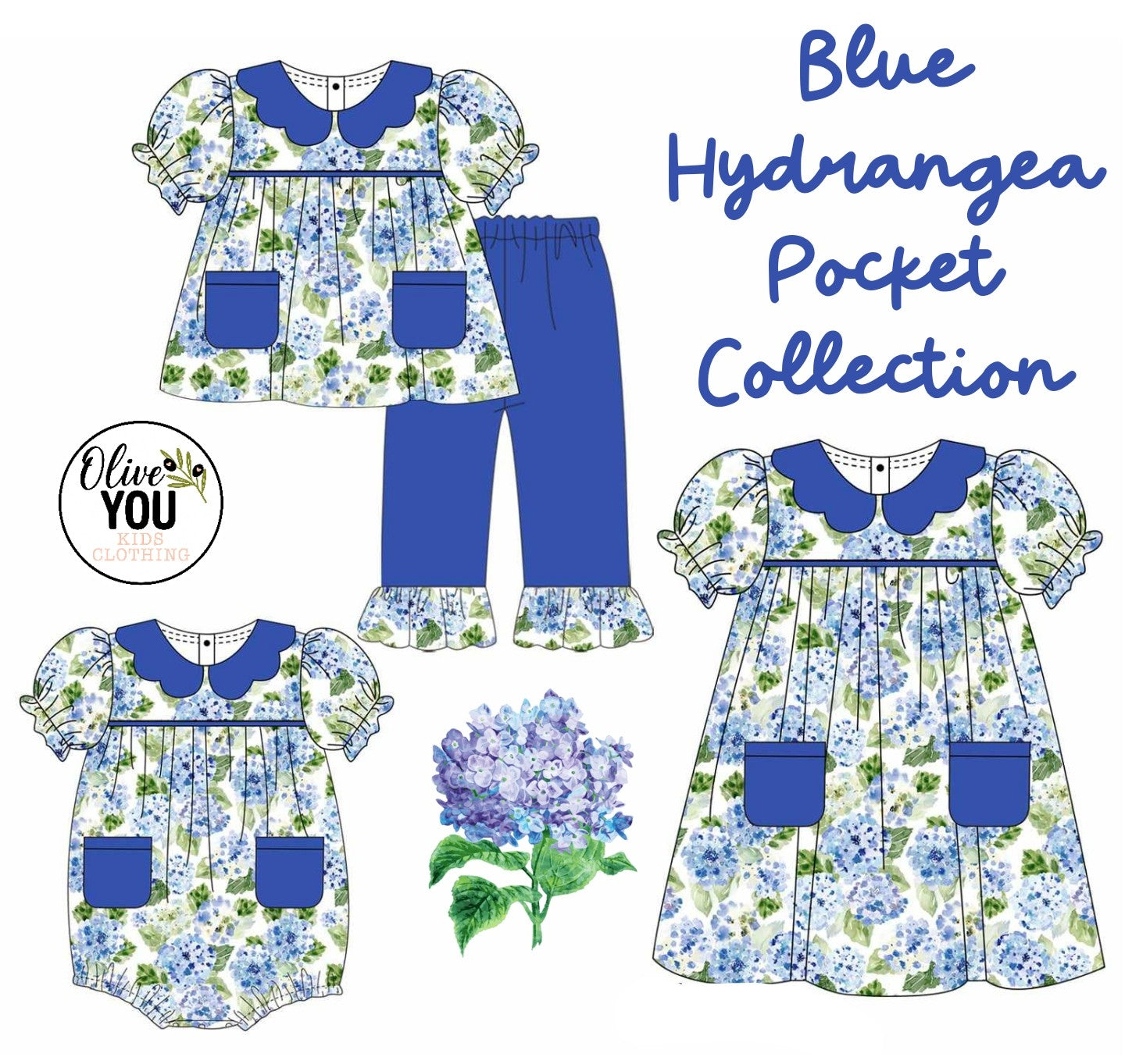 Blue Hydrangea Pocket Collection
