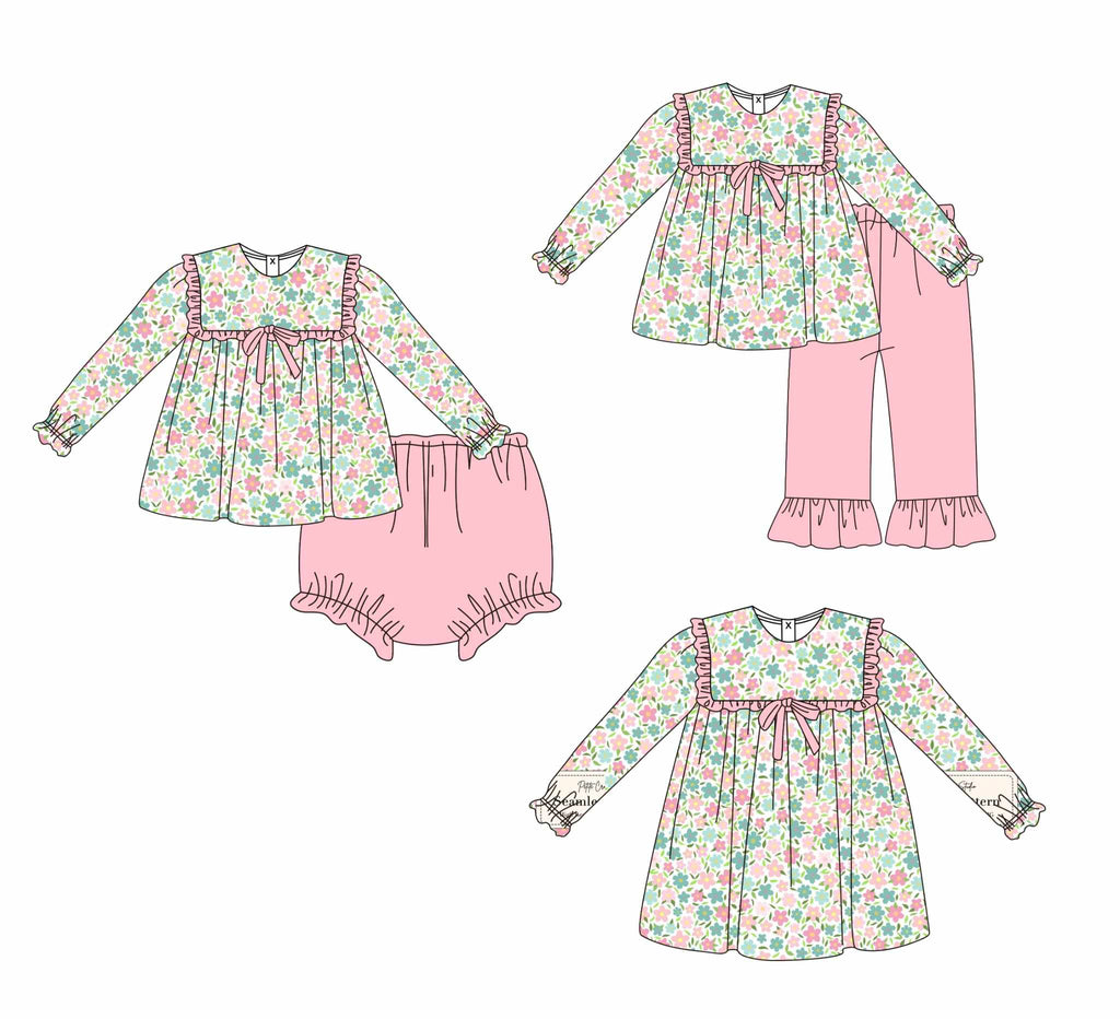 Floral Ruffle Bib