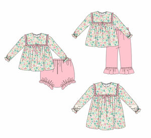 Floral Ruffle Bib