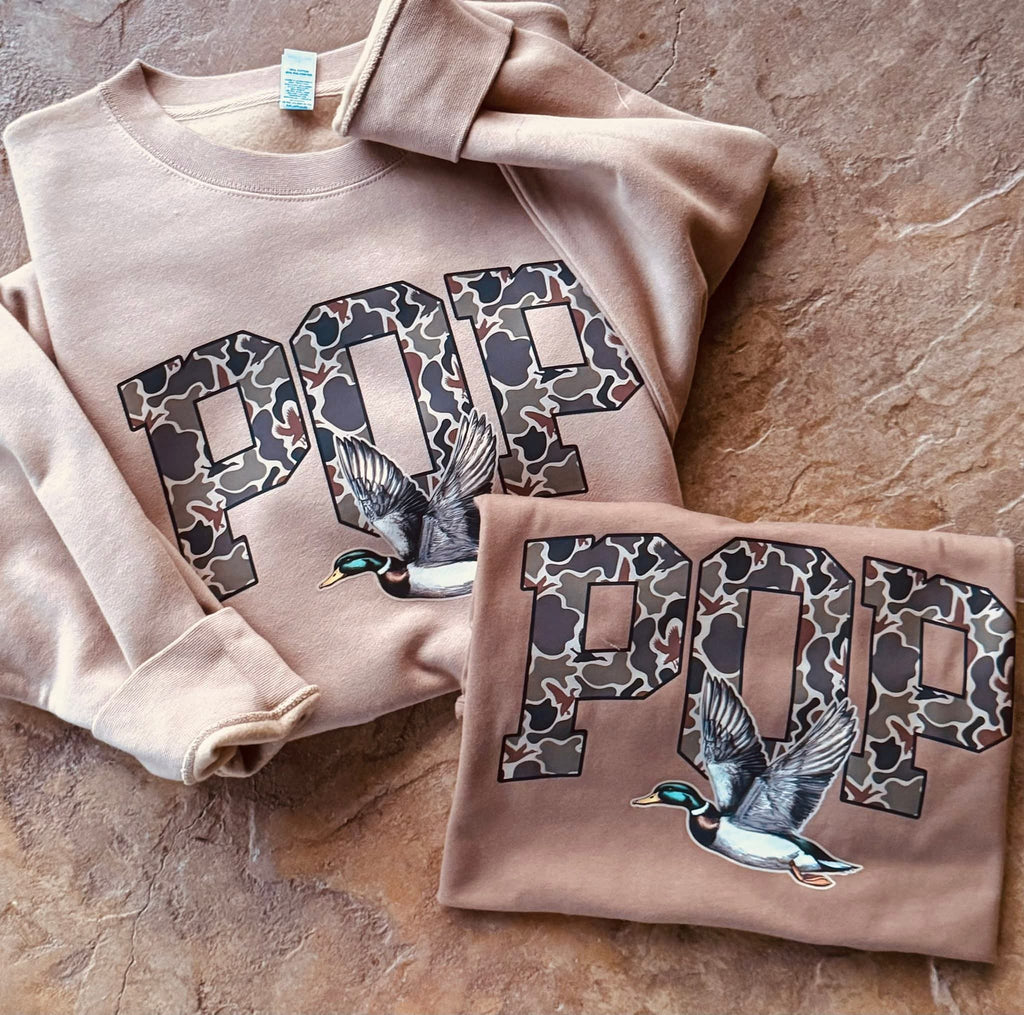 Camo Duck Pop Tee & Sweatshirt