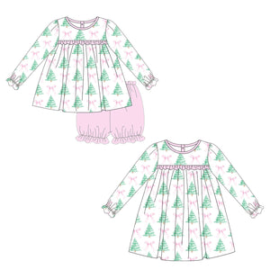 Pink Ruffle Trees & Bows