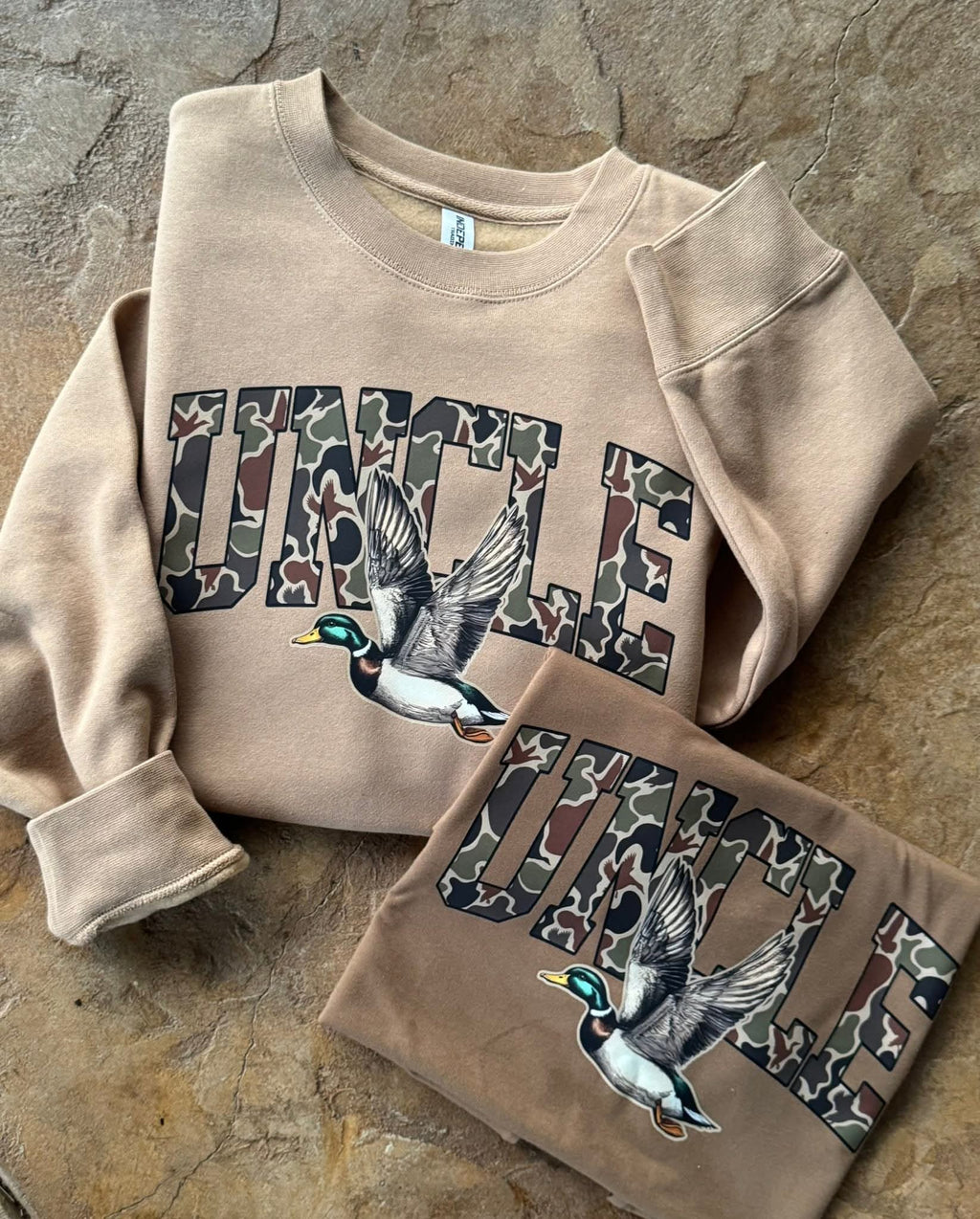 Camo Duck Uncle Tee & Sweatshirt