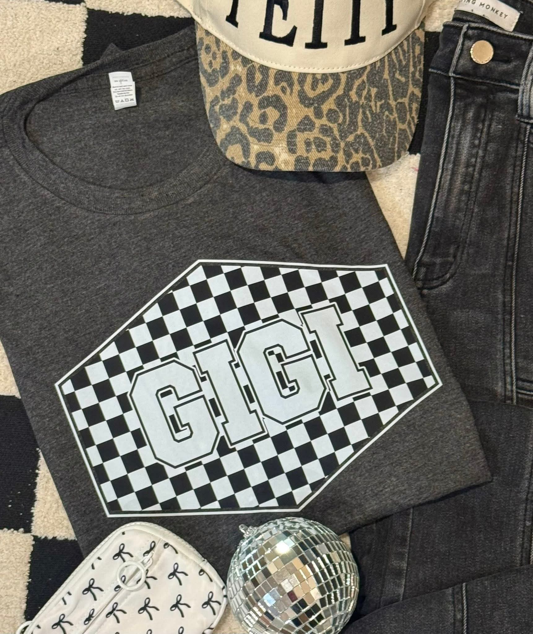 Checkered Gigi Tee & Sweatshirt