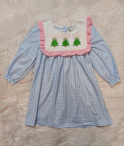 Bow Tree Ruffle Bib Dress