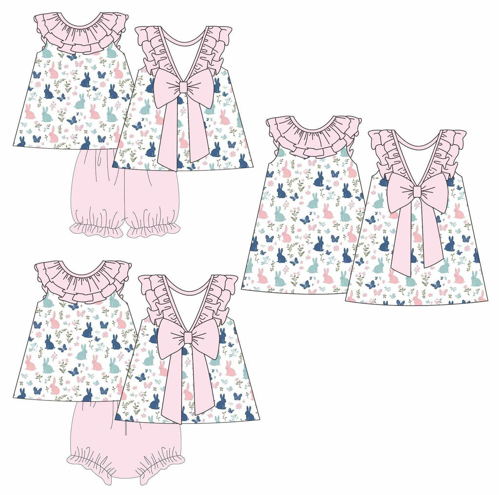 Pink Ruffle Floral Bunny