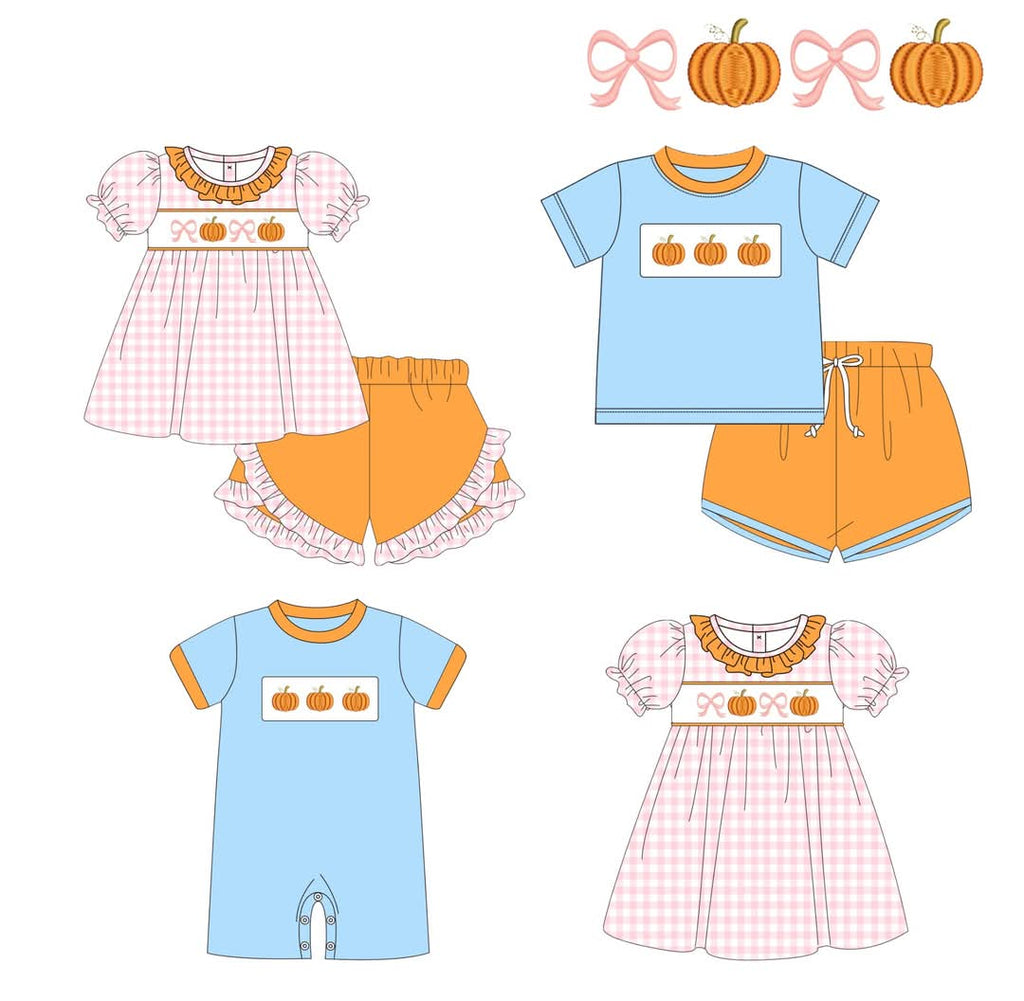 Embroidered Pumpkin Panel