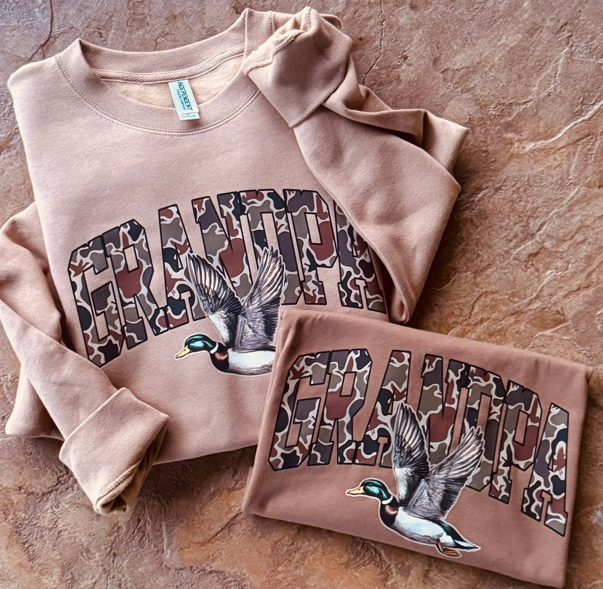 Camo Duck Grandpa Tee & Sweatshirt
