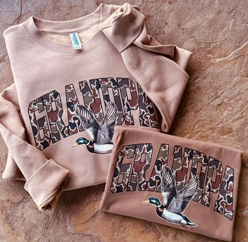 Camo Duck Grandpa Tee & Sweatshirt