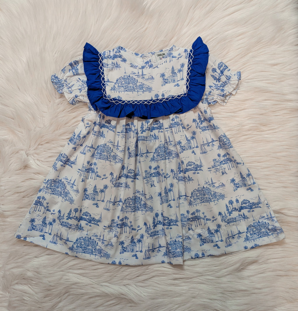 Summer Toile Smocked Dress