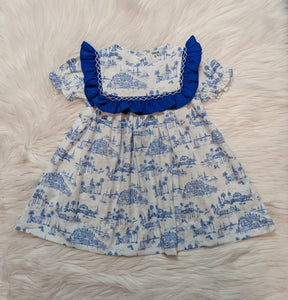 Summer Toile Smocked Dress