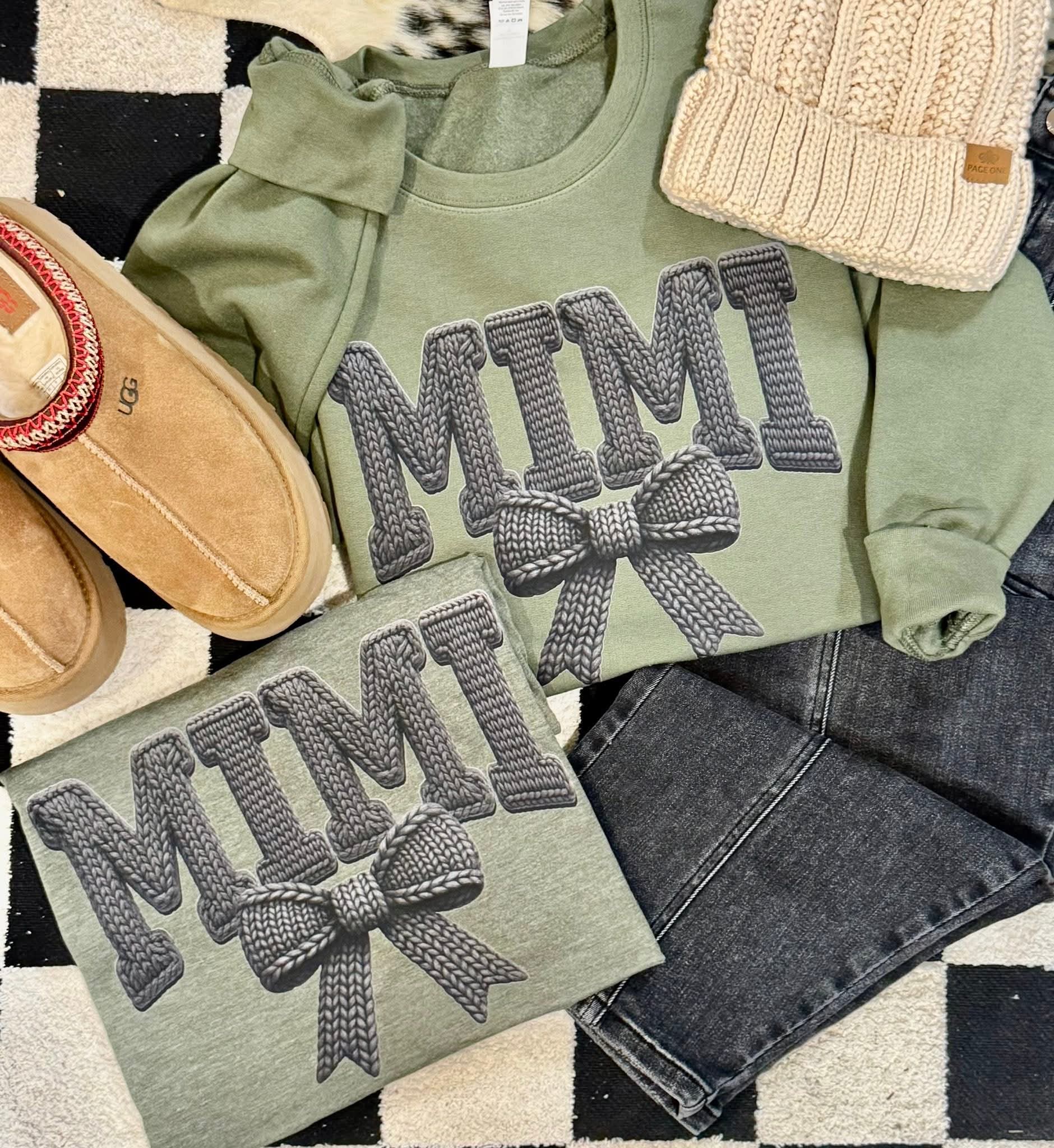 Mimi Faux Yarn Tee & Sweatshirt