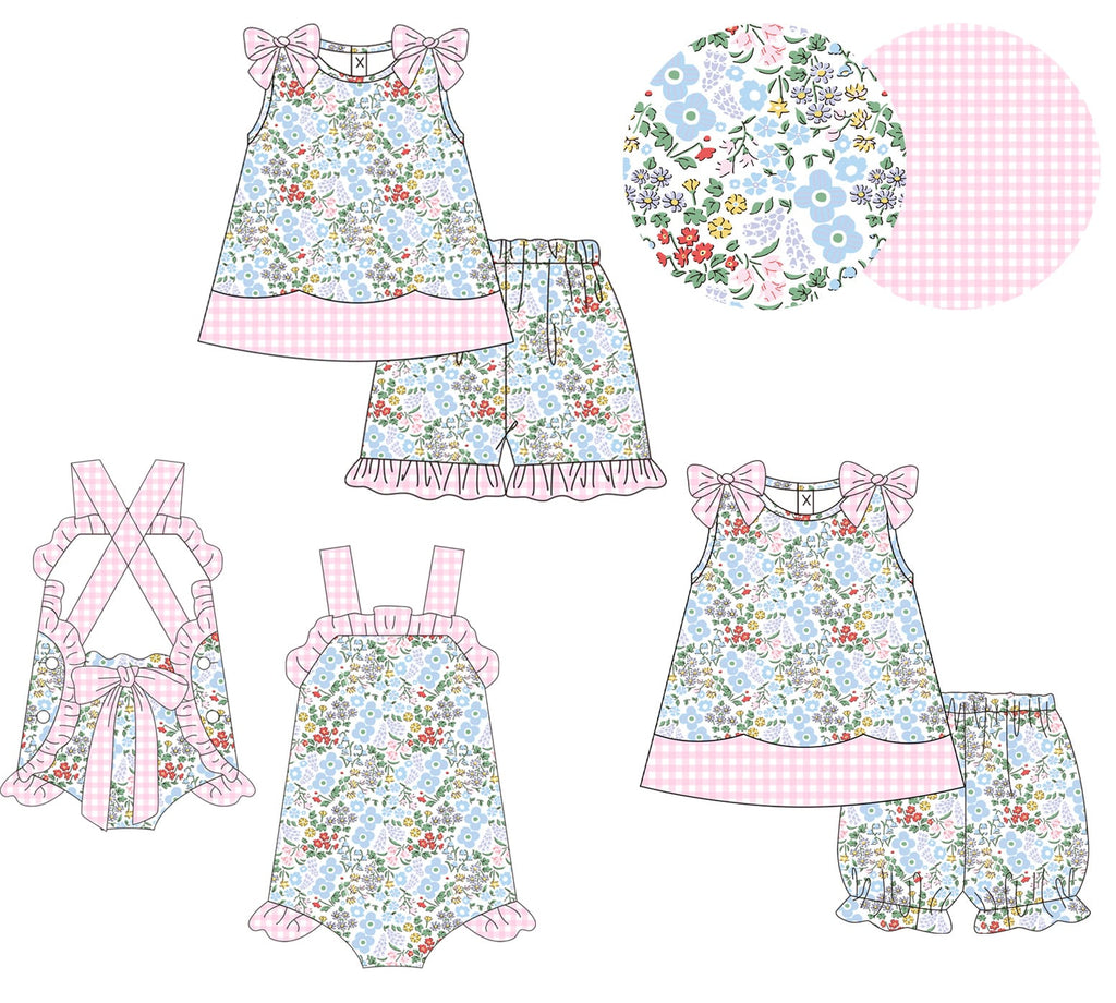 Floral & Pink Gingham