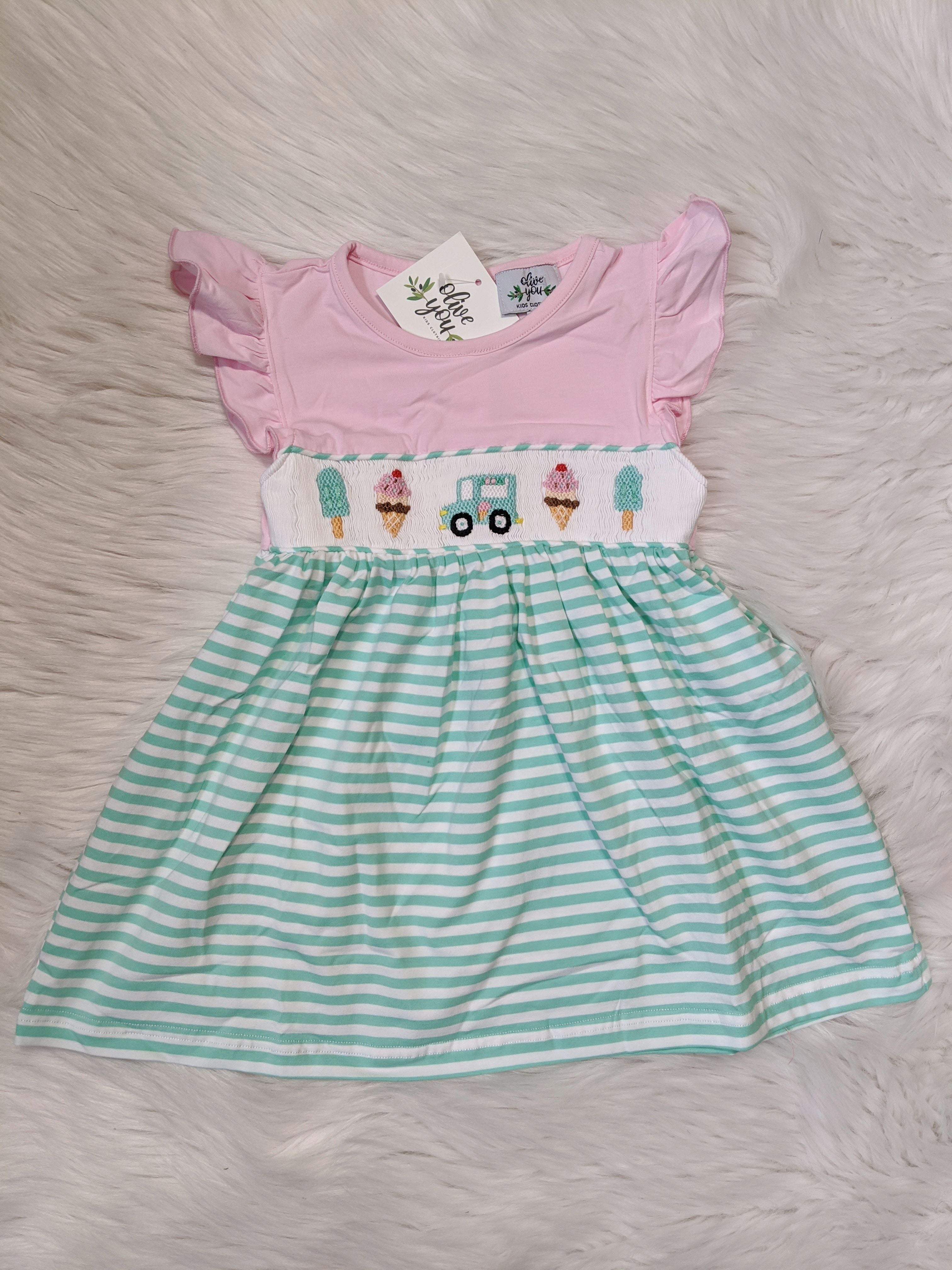 Ice Cream Truck Smocked Dress Ice Cream Truck Smocked Dress
