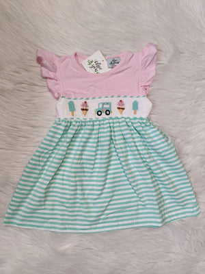 Ice Cream Truck Smocked Dress