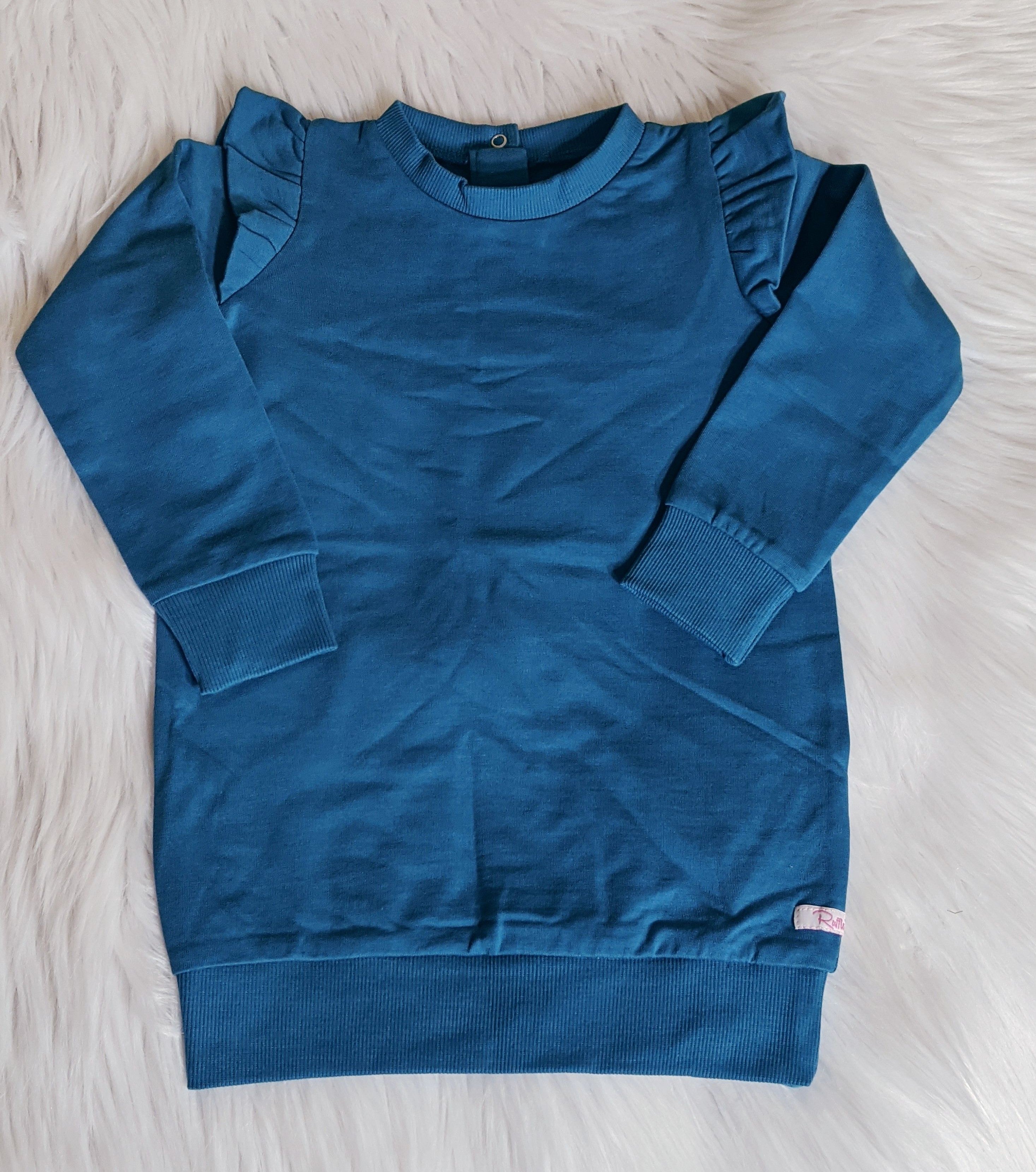 Tunic Ruffle Shoulder Sweatshirt