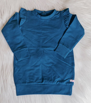 Tunic Ruffle Shoulder Sweatshirt