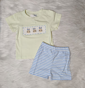 Bunny Smocked Boys Set